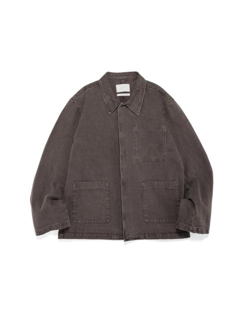 Garments Dyed Pocket Denim Jacket Brown