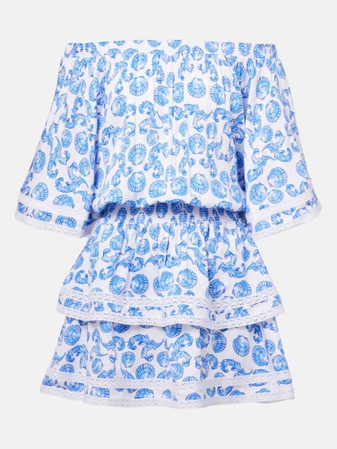 Micha printed tiered minidress