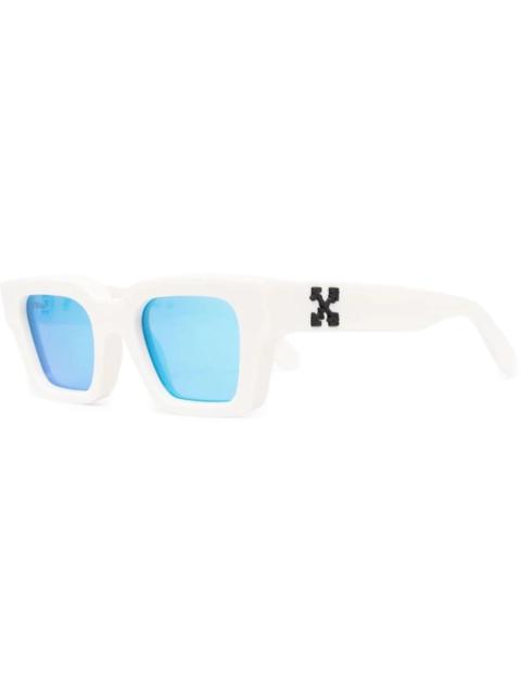 OFF-WHITE Virgil Rectangle Frame Sunglasses White/Black/Blue (OERI022S22PLA0010140)