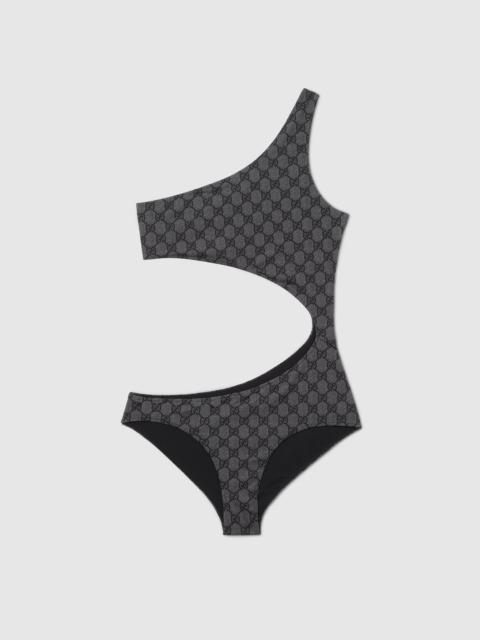 Printed GG stretch jersey swimsuit