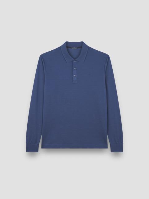 TWO-TONE PIQUÉ COTTON POLO SHIRT WITH SHARK FIN EMBROIDERY
