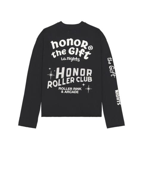 Mixed Logo Crew Neck Long Sleeve Tee