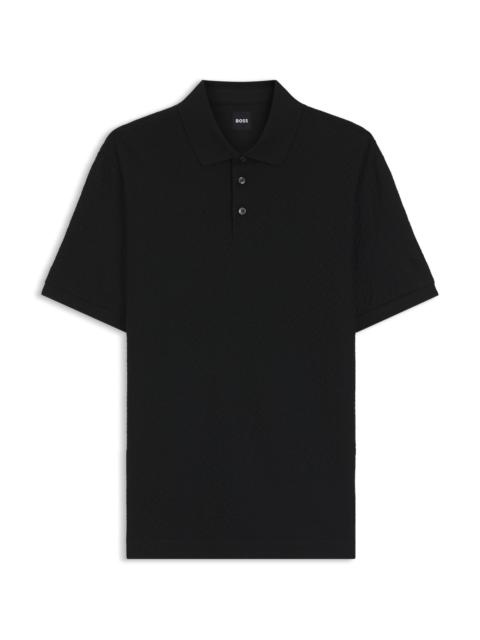 MONOGRAM-JACQUARD POLO SHIRT IN COTTON