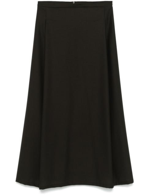 pleated midi skirt