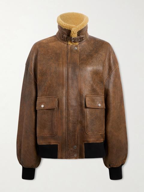 Sandor Shearling-trimmed Leather Jacket