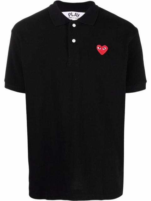 logo-patch polo shirt