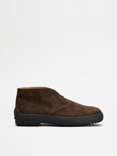 WINTER GOMMINO DESERT BOOTS IN SUEDE - BROWN