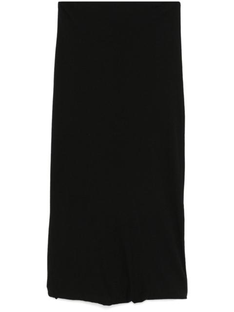 crepe midi skirt