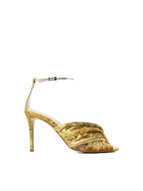 Velvet heel sandals