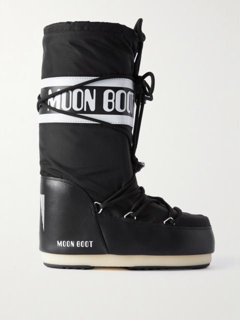 Icon Shell And Faux Leather Snow Boots