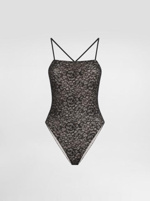 One-piece lace swimsuit