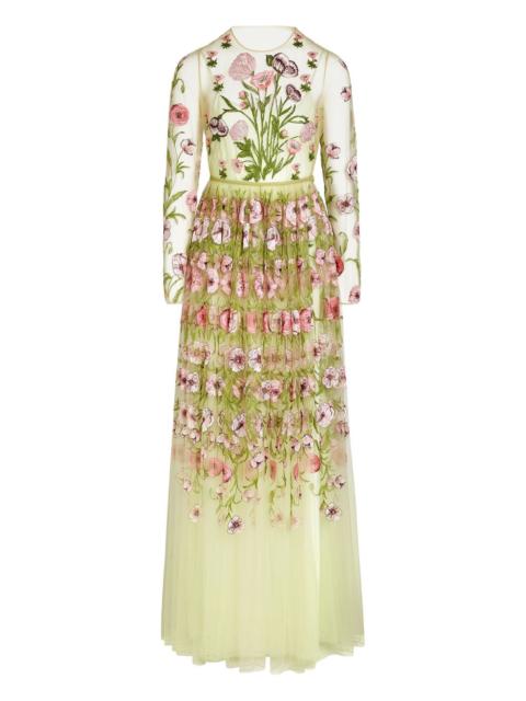 floral embroidered maxi dress