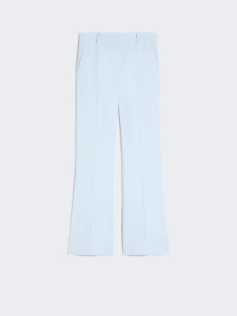 Slim-fit flared trousers in viscose - light blue