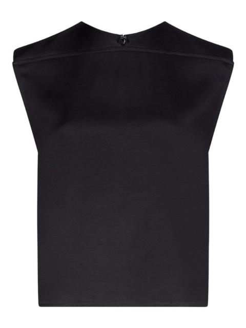 boxy V-neck top