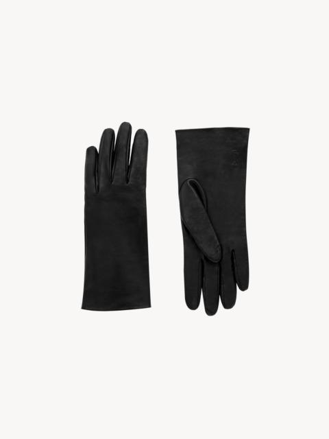 CASSANDRE GLOVES IN LEATHER AND SILK