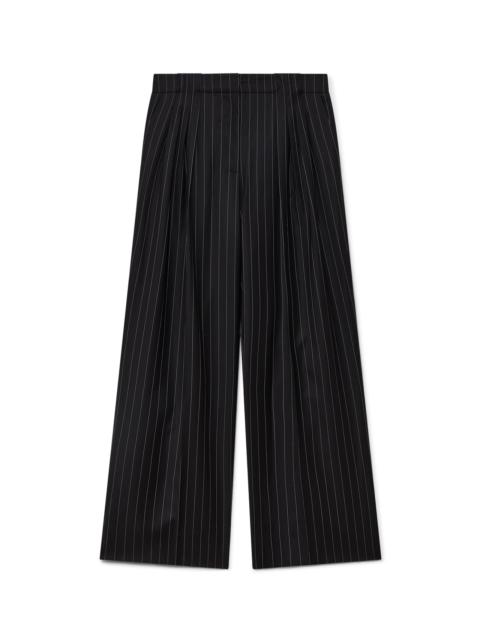 Wool Pinstripe Triple Pleat Tailored Trousers | Casablanca Paris
