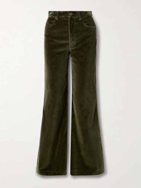 Cotton-velvet Flared Pants