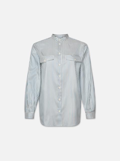 Femme Pocket Shirt in Sky Blue Multi
