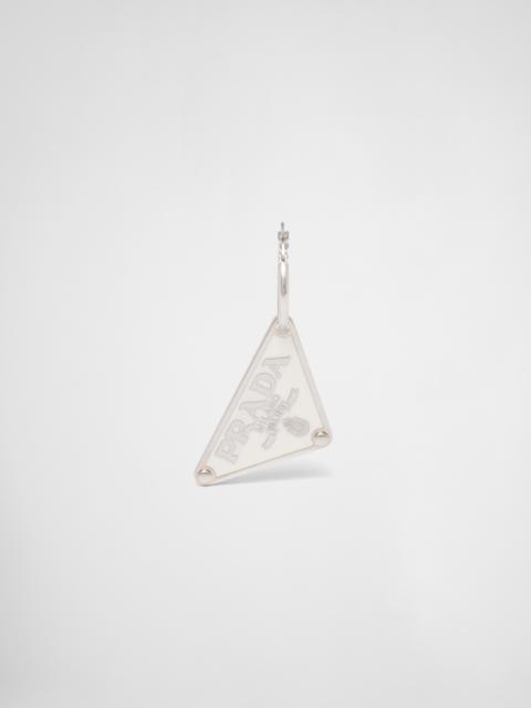 Prada Symbole pendant left earring