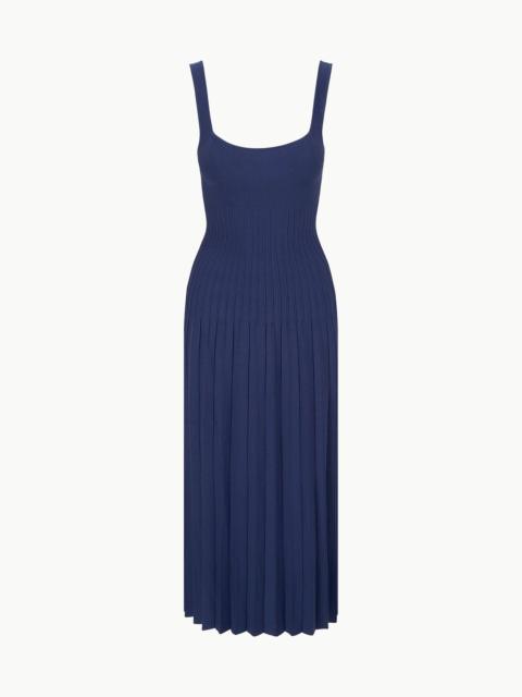 STAUD ELLISON DRESS NAVY