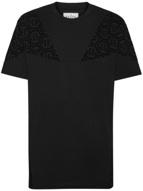 logo-panel cotton t-shirt
