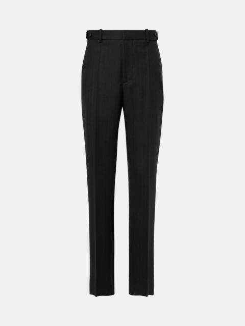 Wool tapered pants