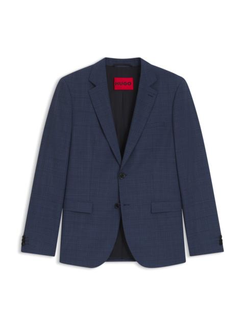EXTRA-SLIM-FIT BLAZER IN MOULINÉ VIRGIN WOOL
