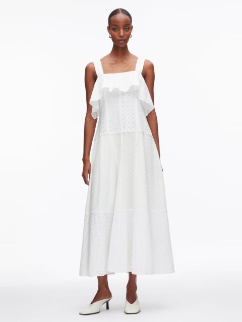 Broderie Anglaise Patchwork Cascade Midi Dress