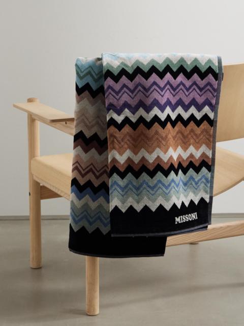 Adam Striped Cotton-terry Beach Towel