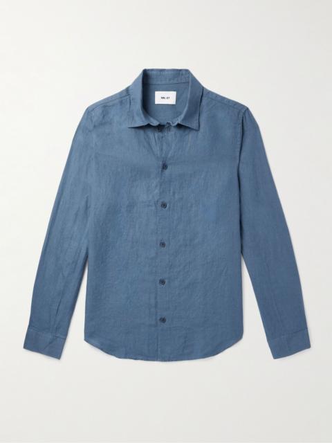 Enzo 5708 Linen Shirt Blue
