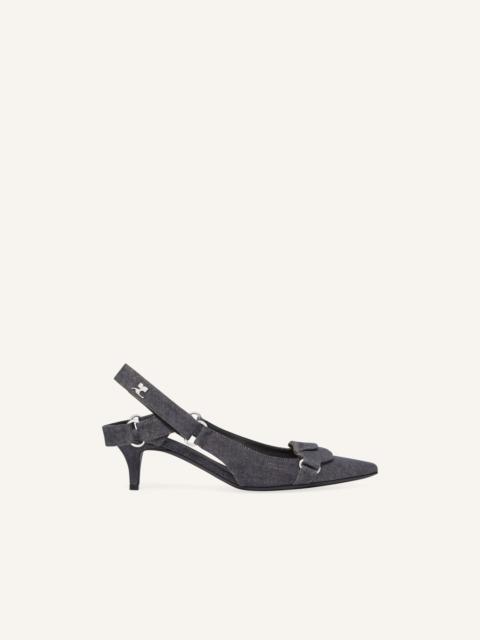 RACER DENIM SLINGBACKS