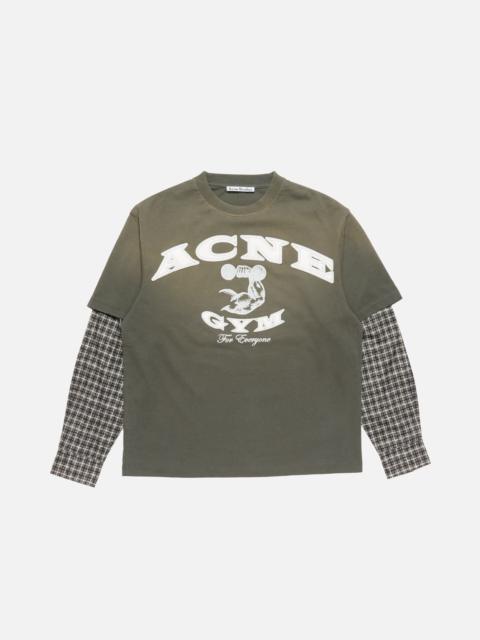 Layered logo t-shirt - Vintage green