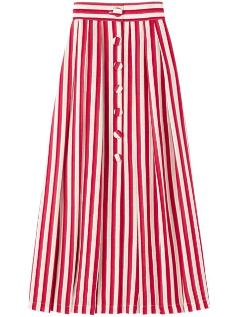 Irving striped high-waisted skirt