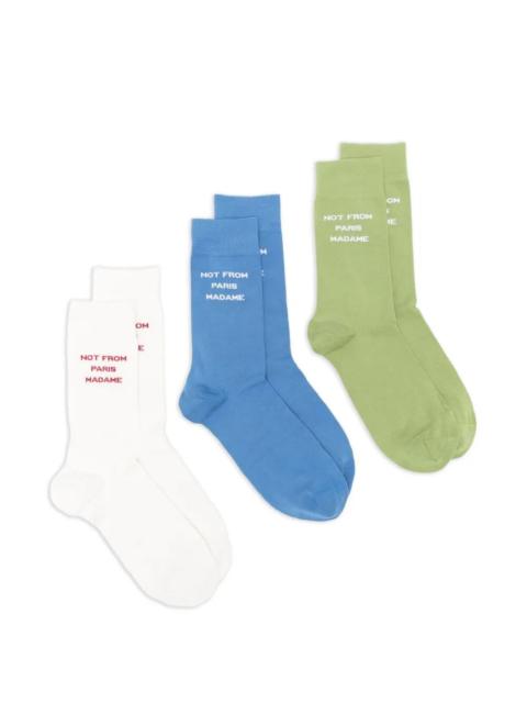 'Le Pack De Chaussettes Slogan' Socks