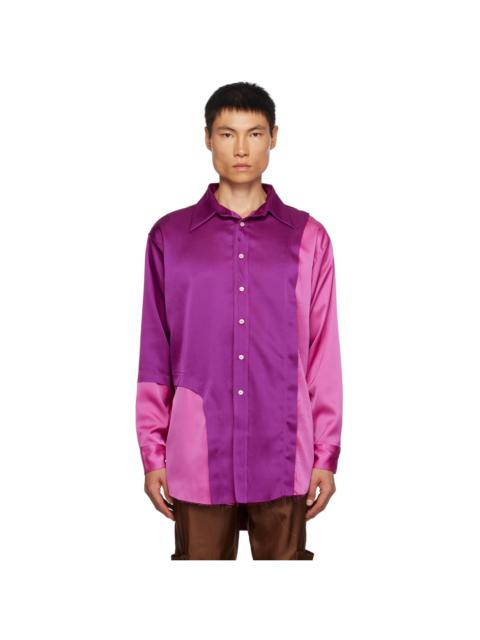 Purple Paneled Shirt