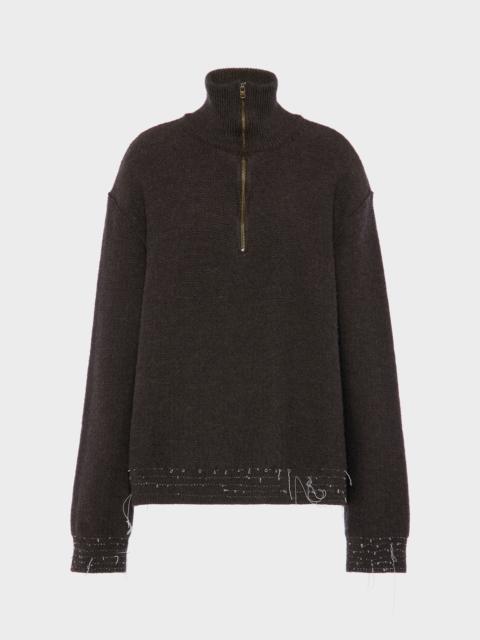 Wool quarter-zip sweater
