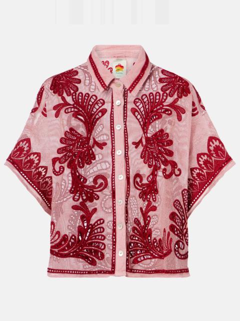 Arabesc embroidered cotton shirt