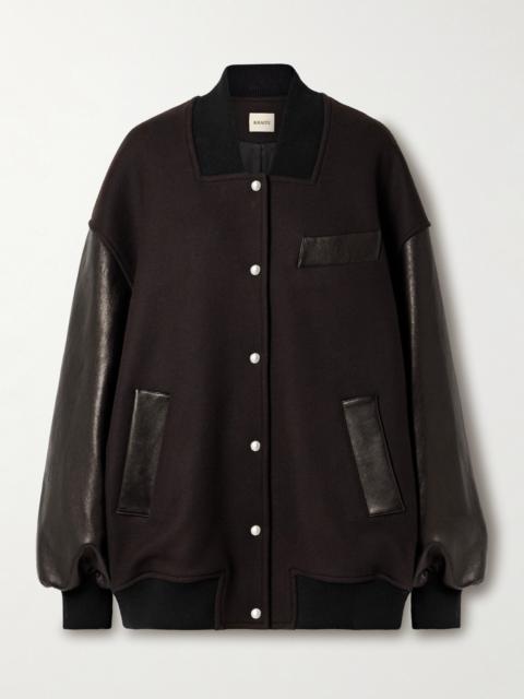 Spencer Wool-blend Felt And Leather Bomber Jacket