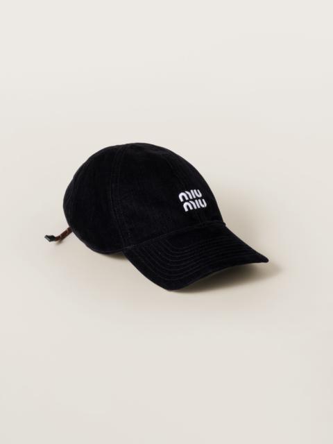Velvet baseball cap