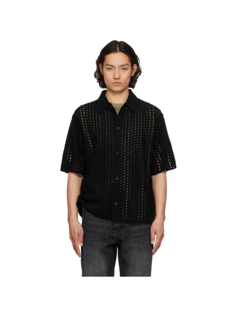 Black Pointelle Shirt