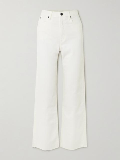 Grace Frayed High-rise Wide-leg Jeans