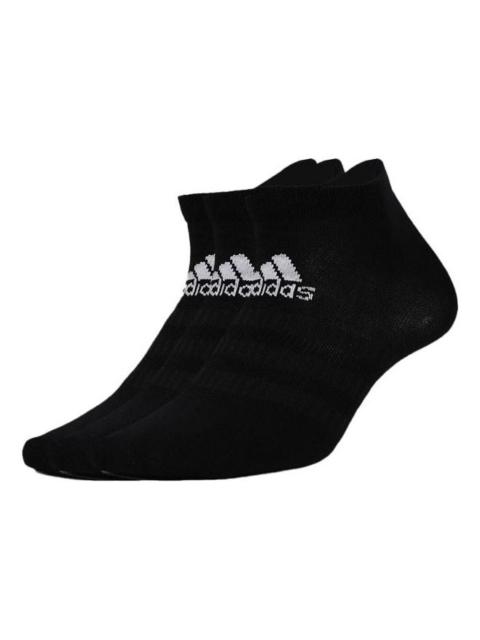 adidas Light Low 1pp Training Sports Socks Couple Style 3 Pairs Black DZ9423