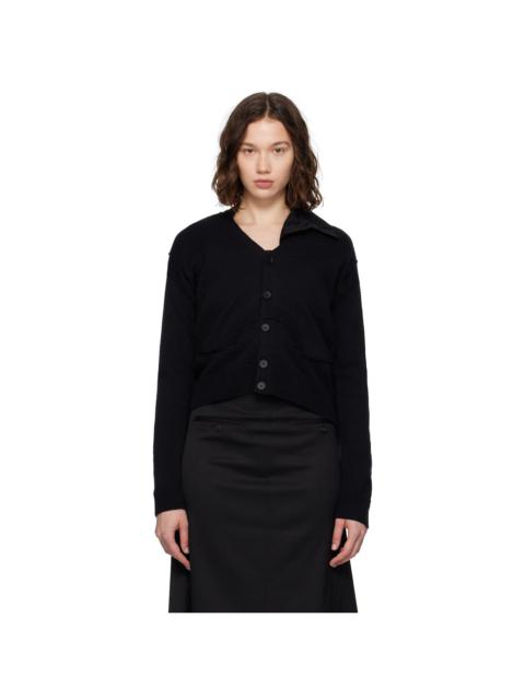 Black Wool Cardigan
