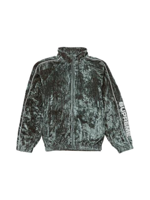 Supreme Crushed Velvet Track Jacket Olive