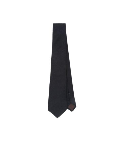 textured silk-cashmere tie