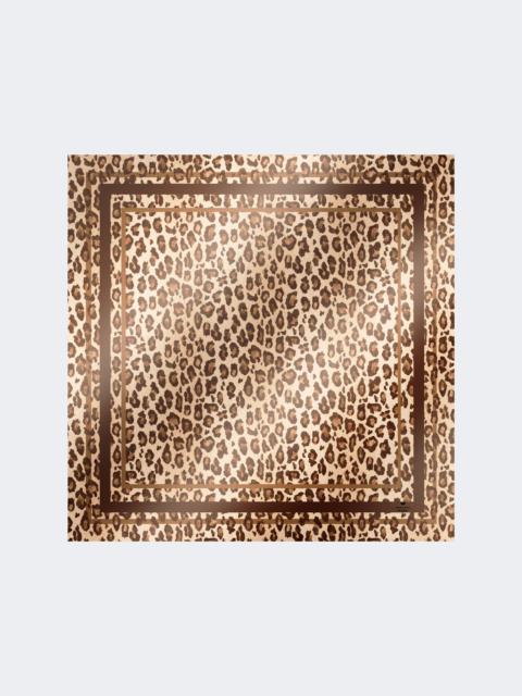 Printed silk twill yoke - BLACK