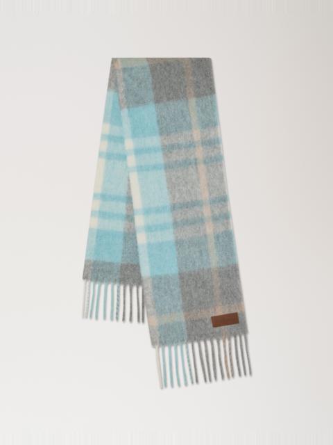 Oversized Check Textured Scarf
Grey & Light Blue Wool Blend