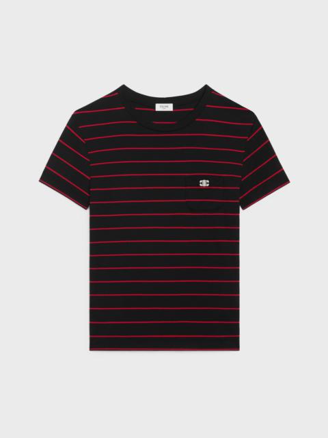 triomphe regular t-shirt in striped jersey