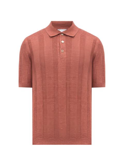 wide rib knit polo