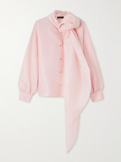 Patricia Tie-neck Silk-organdy Blouse